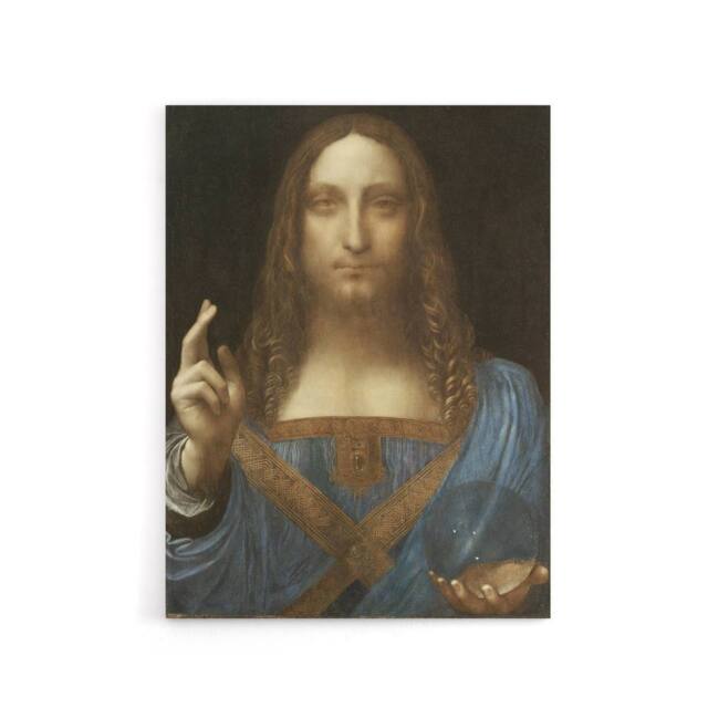 "Artery8 Da Vinci Salvator Mundi Jesus World Saviour Canvas Wall Art Print - Size: W18"" x H24""" - image 1
