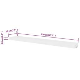 Berkfield Home Modern 2 White MDF Floating Wall Display Shelves Book/DVD Storage - thumbnail 5