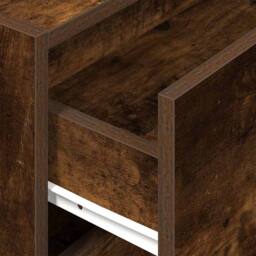 Berkfield Home Cabinet with 2 Drawers Smoked Oak 60x31x40 cm Engineered Wood in Brown - Size: 60 x 31 x 40 cm - thumbnail 8