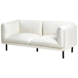 Wyld and Coco 5-Seater Off-White Boucle Sofa Set with Chrome Metal Legs in White - thumbnail 6