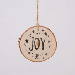 Shatchi Christmas Tree Ornaments Wooden Aesthetic Hanging Decorations Round Shape 3Pcs in Brown - thumbnail 5