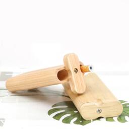 Voltico Portable One Hitter Pipe Wooden Box with Clean Hook in Light Oak - thumbnail 2