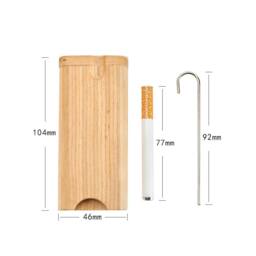 Voltico Portable One Hitter Pipe Wooden Box with Clean Hook in Light Oak - thumbnail 6