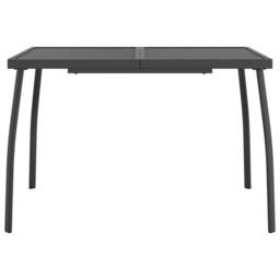 Berkfield Home 5 Piece Garden Dining Set Anthracite Metal Mesh in Black - thumbnail 7