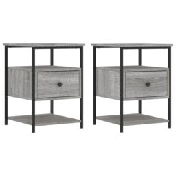 Berkfield Home Bedside Cabinets 2 pcs Grey Sonoma 40x42x56 cm Engineered Wood - Size: 40 x 42 x 56 cm - thumbnail 2