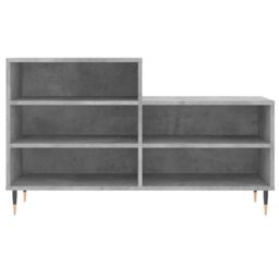 Berkfield Home Shoe Cabinet Concrete Grey 102x36x60 cm Engineered Wood - Size: 102 x 36 x 60 cm - thumbnail 4