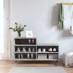 Berkfield Home Shoe Cabinet Concrete Grey 102x36x60 cm Engineered Wood - Size: 102 x 36 x 60 cm