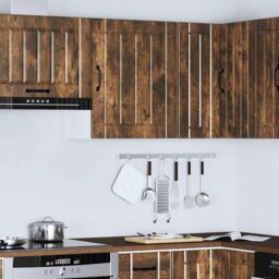 Berkfield Home Kitchen Wall Cabinet Lucca Smoked Oak Engineered Wood in Brown - thumbnail 4