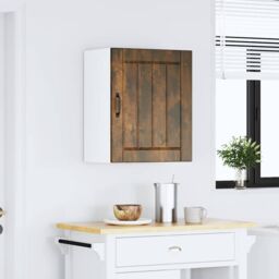 Berkfield Home Kitchen Wall Cabinet Lucca Smoked Oak Engineered Wood in Brown - thumbnail 3