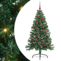 Berkfield Home Beautiful Artificial Pre-lit Christmas Tree Green 150 cm PVC - thumbnail 3