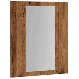Berkfield Home LED Bathroom Mirror Cabinet Old Wood 40x12x45 cm Engineered Wood in Brown - Size: 40 x 12 x 45 cm - thumbnail 6