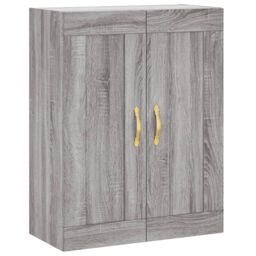 Berkfield Home Wall Mounted Cabinet Grey Sonoma 69.5x34x90 cm Engineered Wood - thumbnail 2