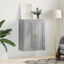 Berkfield Home Wall Mounted Cabinet Grey Sonoma 69.5x34x90 cm Engineered Wood - thumbnail 3