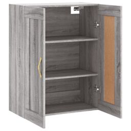 Berkfield Home Wall Mounted Cabinet Grey Sonoma 69.5x34x90 cm Engineered Wood - thumbnail 6