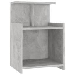 Berkfield Home Durable Bed Cabinet Concrete Grey 40x35x60 cm Engineered Wood - Size: 40 x 35 x 60 cm - thumbnail 3