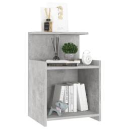 Berkfield Home Durable Bed Cabinet Concrete Grey 40x35x60 cm Engineered Wood - Size: 40 x 35 x 60 cm - thumbnail 5