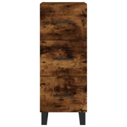Berkfield Home Highboard Smoked Oak 34.5x34x180 cm Engineered Wood in Brown - thumbnail 6