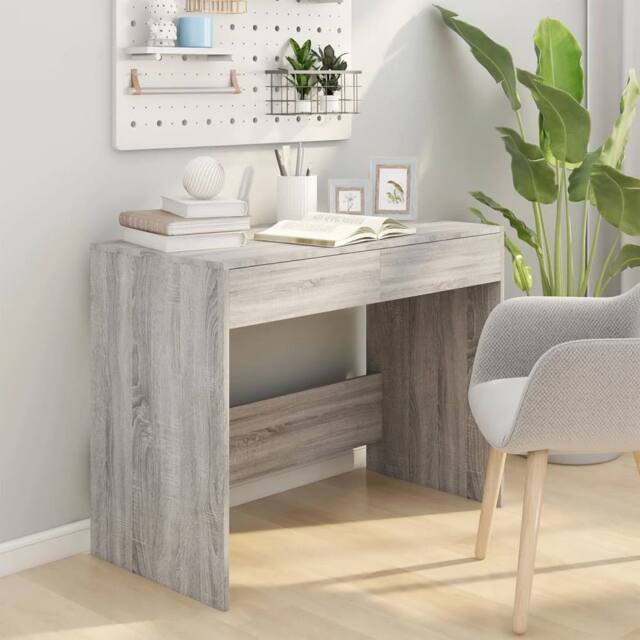 Berkfield Home Sturdy Desk Grey Sonoma 101x50x76.5 cm Engineered Wood - image 1