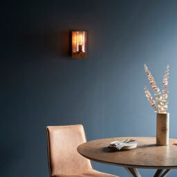Loops 2 PACK Copper Patina Plate Wall Lamp Light & Clear Glass Shade - Dimmable LED - thumbnail 5