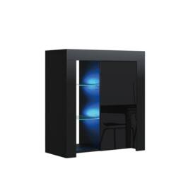 Creative Furniture Serene Sideboard 83cm - Black with Gloss Doors & LED Lights - thumbnail 6