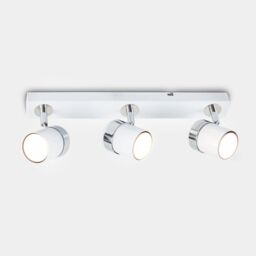 ValueLights Rosie Spotlight 3 Way White Ceiling Bar Spotlight - thumbnail 4