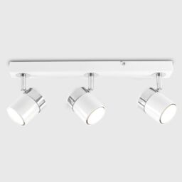 ValueLights Rosie Spotlight 3 Way White Ceiling Bar Spotlight - thumbnail 3