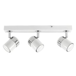 ValueLights Rosie Spotlight 3 Way White Ceiling Bar Spotlight - thumbnail 1