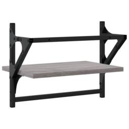 Berkfield Home Wall Shelves with Bars 2 pcs Grey Sonoma 40x25x30 cm - Size: 40 x 25 x 30 cm - thumbnail 7