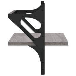 Berkfield Home Wall Shelves with Bars 2 pcs Grey Sonoma 40x25x30 cm - Size: 40 x 25 x 30 cm - thumbnail 6