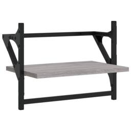 Berkfield Home Wall Shelves with Bars 2 pcs Grey Sonoma 40x25x30 cm - Size: 40 x 25 x 30 cm - thumbnail 4