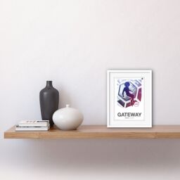 "Artery8 Wall Art Print NASA Modern Explorers Explore Moon to Mars Gateway Commander Artemis Poster Artwork Framed 9X7 Inch in White - Size: W7"" x H9""" - thumbnail 2