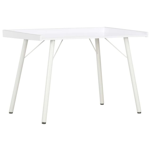 Berkfield Home Desk White 90x50x79 cm - Size: 90 x 50 x 79 cm - image 1