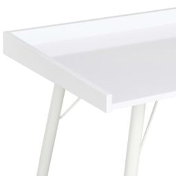 Berkfield Home Desk White 90x50x79 cm - Size: 90 x 50 x 79 cm - thumbnail 4