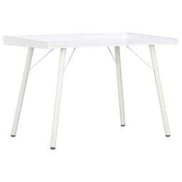 Berkfield Home Desk White 90x50x79 cm - Size: 90 x 50 x 79 cm - thumbnail 1