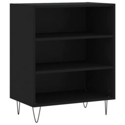 Berkfield Home Sideboard Black 57x35x70 cm Engineered Wood - Size: 57 x 35 x 70 cm - thumbnail 2