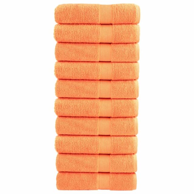 Berkfield Home Premium Bath Towels SOLUND 10 pcs 100x150 cm 600 gsm in Orange - image 1