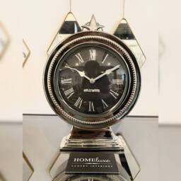 HOME LUXE INTERIOR Hollywood Crown Mantle Clock Silver - thumbnail 3
