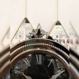 HOME LUXE INTERIOR Hollywood Crown Mantle Clock Silver - thumbnail 5
