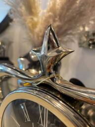 HOME LUXE INTERIOR Hollywood Crown Mantle Clock Silver - thumbnail 7