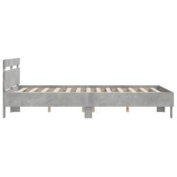 Berkfield Home Durable Bed Frame without Mattress Concrete Grey 150x200 cm King Size - thumbnail 6