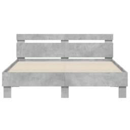 Berkfield Home Durable Bed Frame without Mattress Concrete Grey 150x200 cm King Size - thumbnail 5