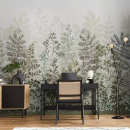 Superfresco Easy Leaf Silhouette Sage Print To Order 3m x 2.8m Mural in Green