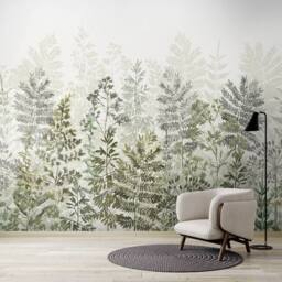 Superfresco Easy Leaf Silhouette Sage Print To Order 3m x 2.8m Mural in Green - thumbnail 5