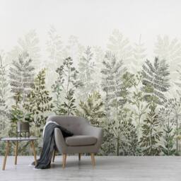 Superfresco Easy Leaf Silhouette Sage Print To Order 3m x 2.8m Mural in Green - thumbnail 4