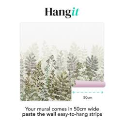 Superfresco Easy Leaf Silhouette Sage Print To Order 3m x 2.8m Mural in Green - thumbnail 3