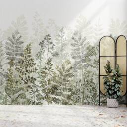 Superfresco Easy Leaf Silhouette Sage Print To Order 3m x 2.8m Mural in Green - thumbnail 6