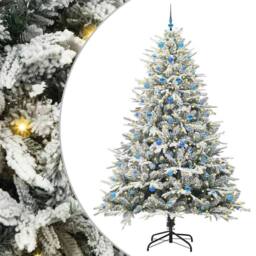 Berkfield Home Artificial Pre-lit Christmas Tree with Ball Set Green 240 cm - thumbnail 2