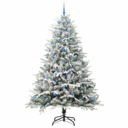 Berkfield Home Artificial Pre-lit Christmas Tree with Ball Set Green 240 cm - thumbnail 4
