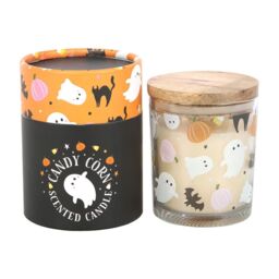Something Different Candy Corn Halloween Scented Candle in White - thumbnail 2