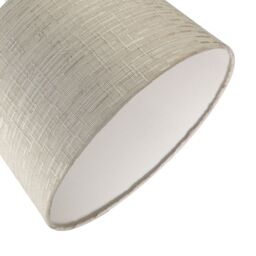 Happy Homewares Silver Grey Jacquard Cotton Drum Lamp Shade for Lamp Base or Pendant - Size: 12 inches - thumbnail 3